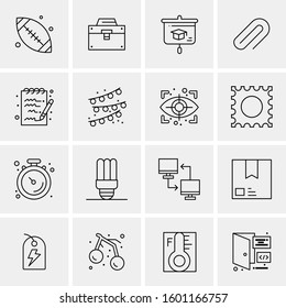 16 Universal Business Icons Vector. Creative Icon Illustration to use in web and Mobile Related project.