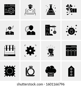 16 Universal Business Icons Vector. Creative Icon Illustration to use in web and Mobile Related project.