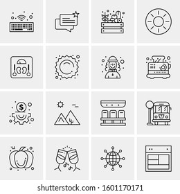 16 Universal Business Icons Vector. Creative Icon Illustration to use in web and Mobile Related project.
