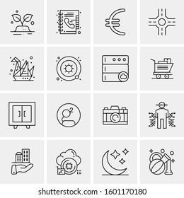 16 Universal Business Icons Vector. Creative Icon Illustration to use in web and Mobile Related project.