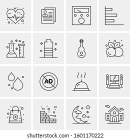 16 Universal Business Icons Vector. Creative Icon Illustration to use in web and Mobile Related project.
