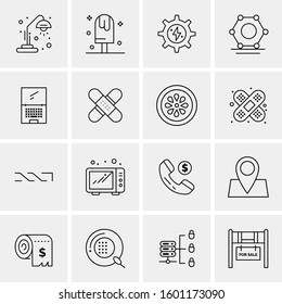 16 Universal Business Icons Vector. Creative Icon Illustration to use in web and Mobile Related project.