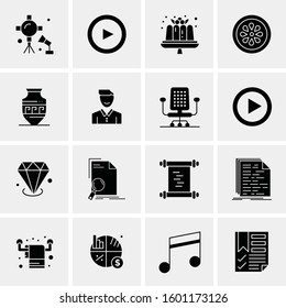 16 Universal Business Icons Vector. Creative Icon Illustration to use in web and Mobile Related project.