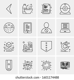 16 Universal Business Icons Vector. Creative Icon Illustration to use in web and Mobile Related project.