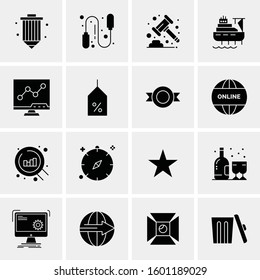 16 Universal Business Icons Vector. Creative Icon Illustration to use in web and Mobile Related project.