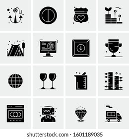 16 Universal Business Icons Vector. Creative Icon Illustration to use in web and Mobile Related project.