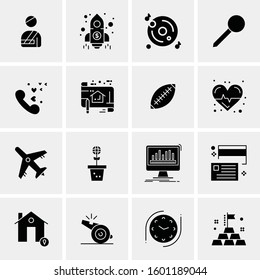 16 Universal Business Icons Vector. Creative Icon Illustration to use in web and Mobile Related project.