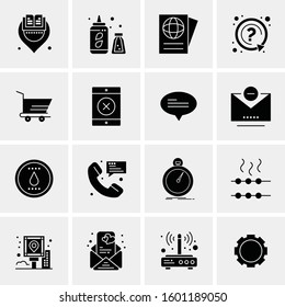 16 Universal Business Icons Vector. Creative Icon Illustration to use in web and Mobile Related project.