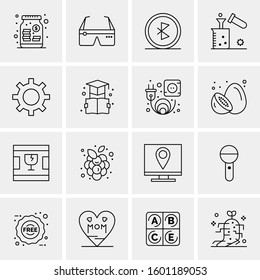 16 Universal Business Icons Vector. Creative Icon Illustration to use in web and Mobile Related project.