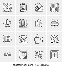 16 Universal Business Icons Vector. Creative Icon Illustration to use in web and Mobile Related project.