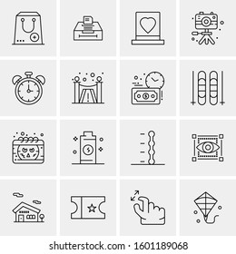 16 Universal Business Icons Vector. Creative Icon Illustration to use in web and Mobile Related project.
