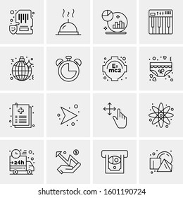 16 Universal Business Icons Vector. Creative Icon Illustration to use in web and Mobile Related project.