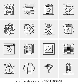 16 Universal Business Icons Vector. Creative Icon Illustration to use in web and Mobile Related project.
