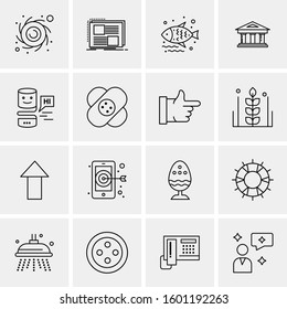 16 Universal Business Icons Vector. Creative Icon Illustration to use in web and Mobile Related project.