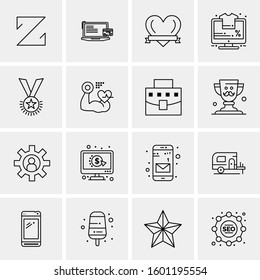16 Universal Business Icons Vector. Creative Icon Illustration to use in web and Mobile Related project.
