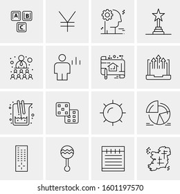 16 Universal Business Icons Vector. Creative Icon Illustration to use in web and Mobile Related project.