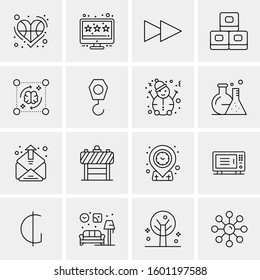 16 Universal Business Icons Vector. Creative Icon Illustration to use in web and Mobile Related project.