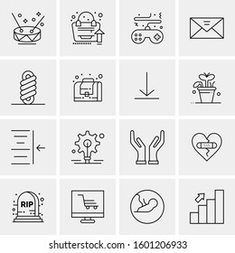 16 Universal Business Icons Vector. Creative Icon Illustration to use in web and Mobile Related project.