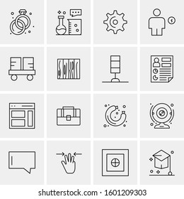 16 Universal Business Icons Vector. Creative Icon Illustration to use in web and Mobile Related project.