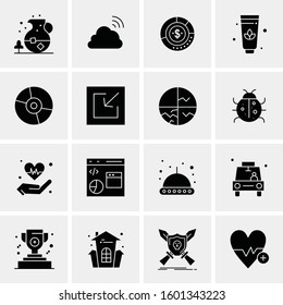 16 Universal Business Icons Vector. Creative Icon Illustration to use in web and Mobile Related project.