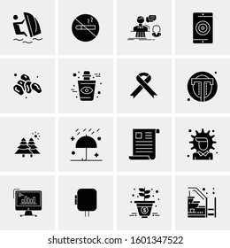 16 Universal Business Icons Vector. Creative Icon Illustration to use in web and Mobile Related project.