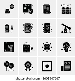 16 Universal Business Icons Vector. Creative Icon Illustration to use in web and Mobile Related project.