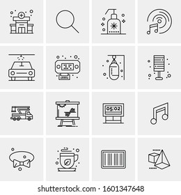16 Universal Business Icons Vector. Creative Icon Illustration to use in web and Mobile Related project.