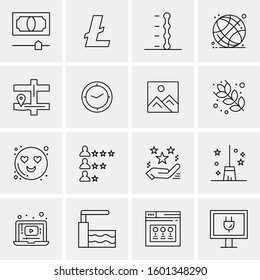 16 Universal Business Icons Vector. Creative Icon Illustration to use in web and Mobile Related project.