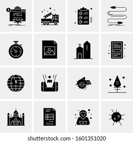 16 Universal Business Icons Vector. Creative Icon Illustration to use in web and Mobile Related project.