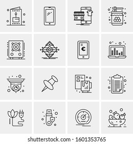 16 Universal Business Icons Vector. Creative Icon Illustration to use in web and Mobile Related project.