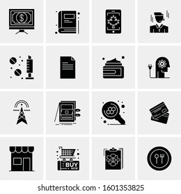 16 Universal Business Icons Vector. Creative Icon Illustration to use in web and Mobile Related project.