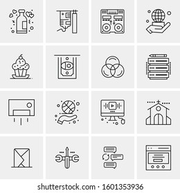 16 Universal Business Icons Vector. Creative Icon Illustration to use in web and Mobile Related project.