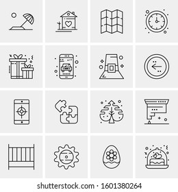 16 Universal Business Icons Vector. Creative Icon Illustration to use in web and Mobile Related project.