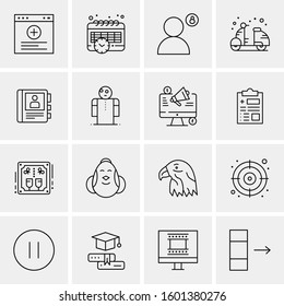 16 Universal Business Icons Vector. Creative Icon Illustration to use in web and Mobile Related project.