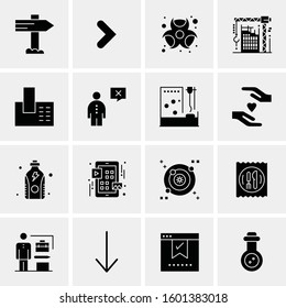 16 Universal Business Icons Vector. Creative Icon Illustration to use in web and Mobile Related project.