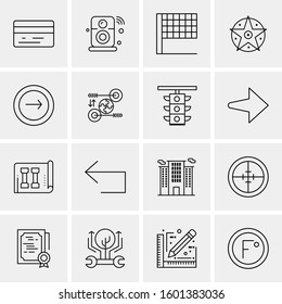 16 Universal Business Icons Vector. Creative Icon Illustration to use in web and Mobile Related project.