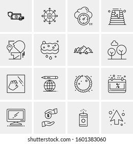 16 Universal Business Icons Vector. Creative Icon Illustration to use in web and Mobile Related project.