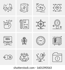 16 Universal Business Icons Vector. Creative Icon Illustration to use in web and Mobile Related project.