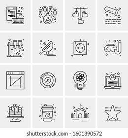 16 Universal Business Icons Vector. Creative Icon Illustration to use in web and Mobile Related project.