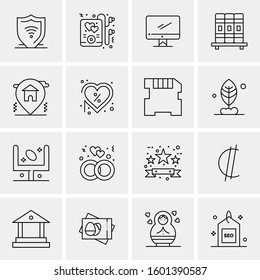 16 Universal Business Icons Vector. Creative Icon Illustration to use in web and Mobile Related project.
