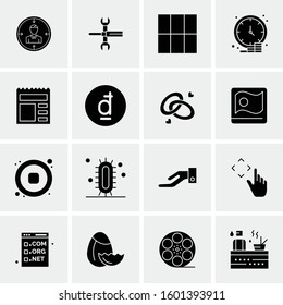 16 Universal Business Icons Vector. Creative Icon Illustration to use in web and Mobile Related project.