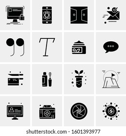 16 Universal Business Icons Vector. Creative Icon Illustration to use in web and Mobile Related project.