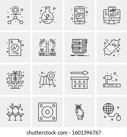 16 Universal Business Icons Vector. Creative Icon Illustration to use in web and Mobile Related project.