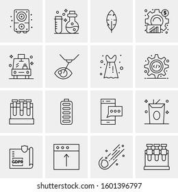 16 Universal Business Icons Vector. Creative Icon Illustration to use in web and Mobile Related project.