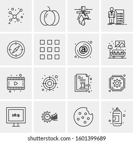 16 Universal Business Icons Vector. Creative Icon Illustration to use in web and Mobile Related project.