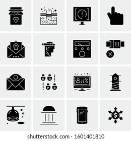 16 Universal Business Icons Vector. Creative Icon Illustration to use in web and Mobile Related project.