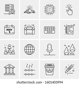 16 Universal Business Icons Vector. Creative Icon Illustration to use in web and Mobile Related project.