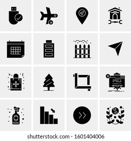16 Universal Business Icons Vector. Creative Icon Illustration to use in web and Mobile Related project.