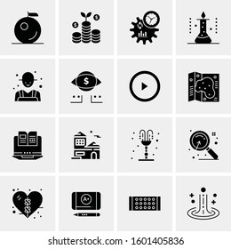 16 Universal Business Icons Vector. Creative Icon Illustration to use in web and Mobile Related project.