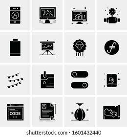 16 Universal Business Icons Vector. Creative Icon Illustration to use in web and Mobile Related project.